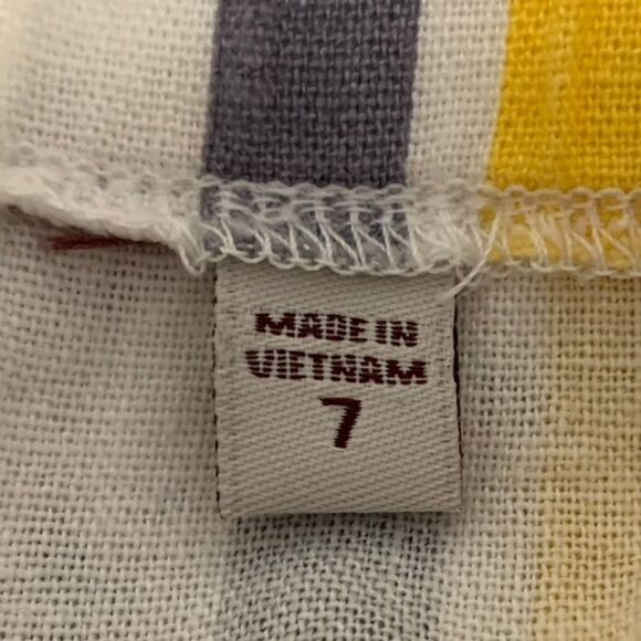 Gypsies & Moondust Striped Strapless Jumper Sz 7 - Picture 4 of 5